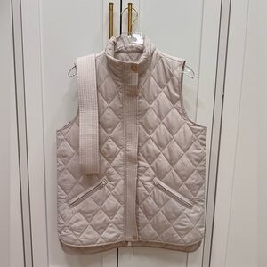 Splendid x Charli Evans Quilted Vest in Pale Oak Heather
